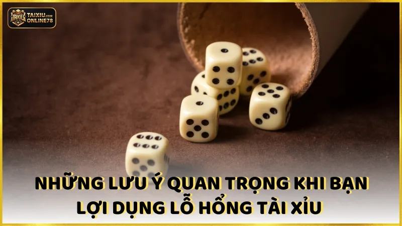 Lỗ Hổng Game Tài Xỉu: Bí Quyết Độc Chiêu Cao Thủ Lão Luyện 5 Những lưu ý quan trọng khi bạn lợi dụng lỗ hổng tài xỉu để chơi game
